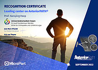 Aufnahme des Zertifikats "AnteriorPath"